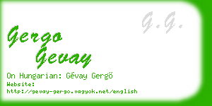 gergo gevay business card